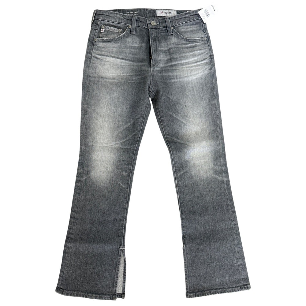 AG Adriano‎ Goldschmied The Jodi Crop High Rise Slim Flare Grey Jeans Size 27